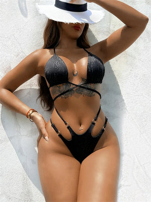 Allura Leopard Print Monokini - Rebelle Chic