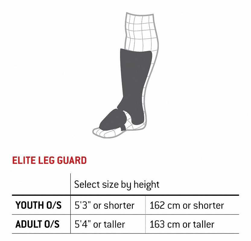 G-Form Leg Guard Sizing Chart