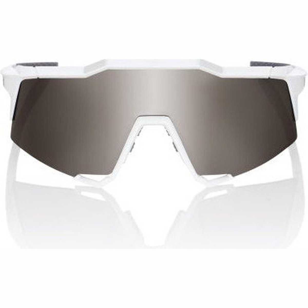 100% 60007-00006 Speedcraft Sunglasses Matte White with HiPER Silver Lens