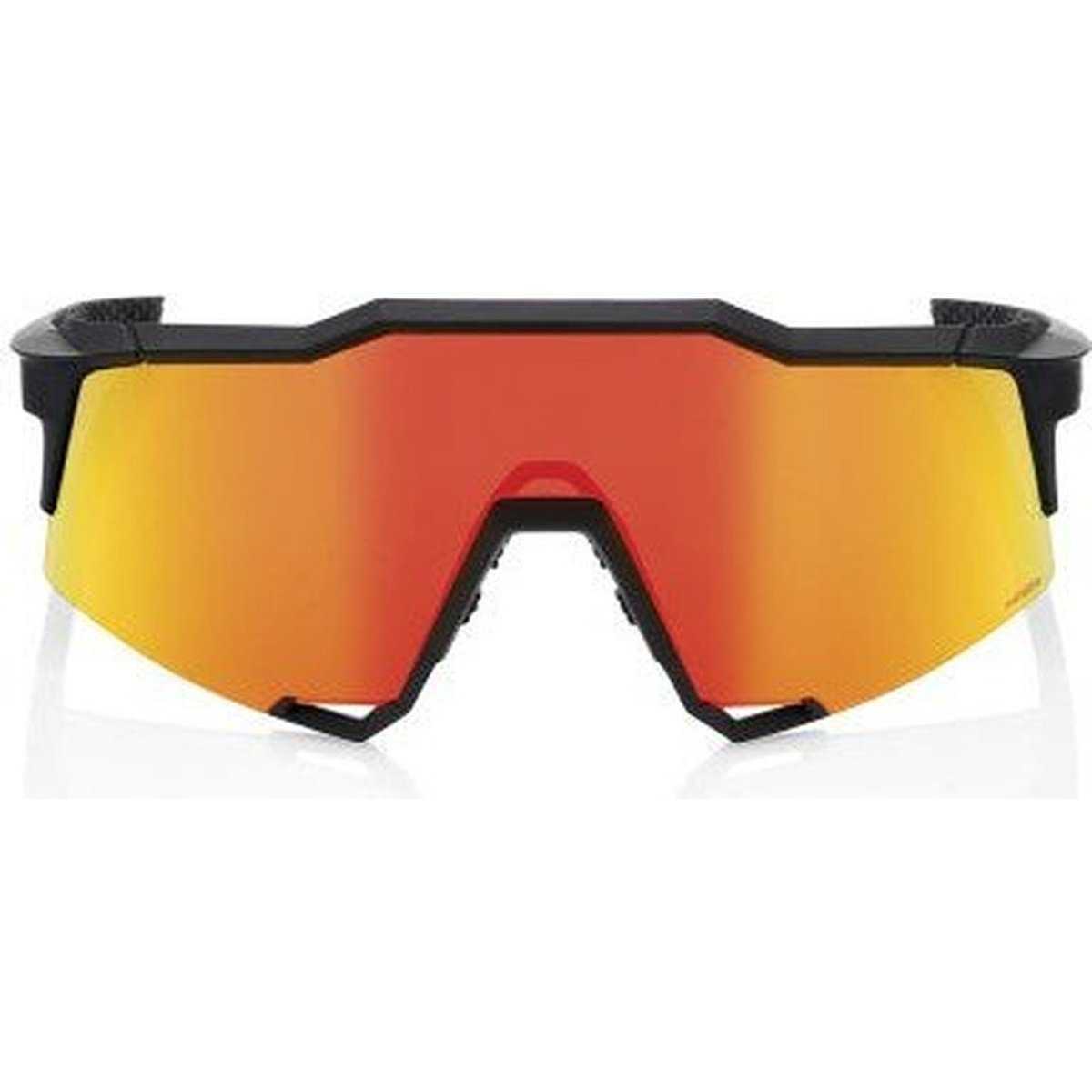 100% 60007-00008 Speedcraft Sunglasses Soft Tact Black with HiPER Red Lens