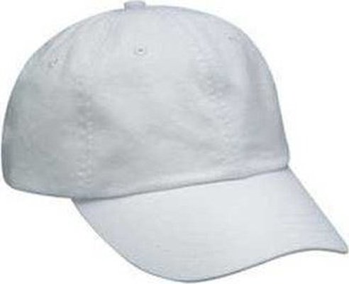 Adams ACEP101 Cotton Twill Essentials Pigment-Dyed Cap - White