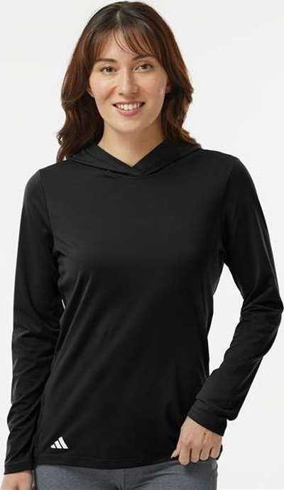 Adidas A1003 Women's Performance Hooded Pullover - Black