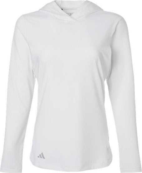 Adidas A1003 Women's Performance Hooded Pullover - White