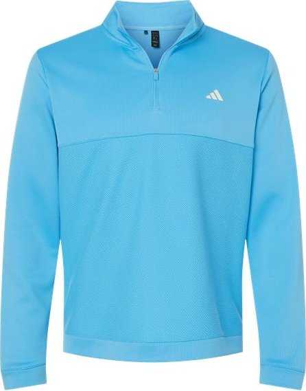 Adidas A2001 Ultimate365 Textured Quarter-Zip Pullover - Semi Blue Burst