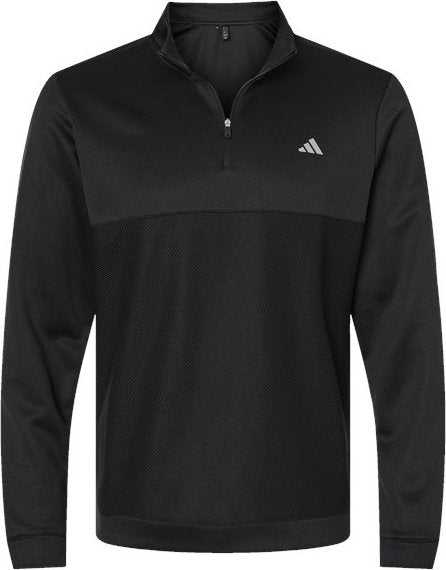 Adidas A2001 Ultimate365 Textured Quarter-Zip Pullover - Black