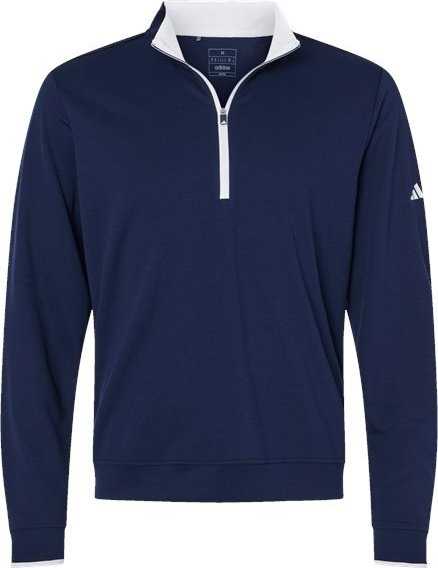 Adidas A2002 Lightweight Quarter-Zip Pullover - Collegiate Navy/ White