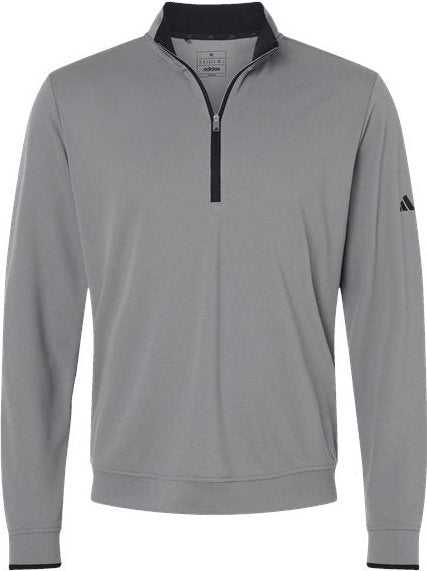 Adidas A2002 Lightweight Quarter-Zip Pullover - Gray Three/ Black