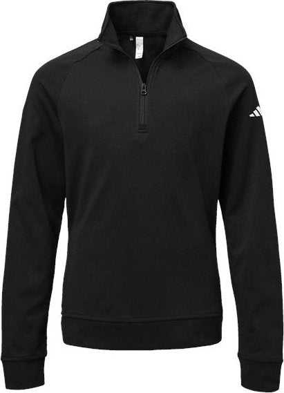 Adidas A4001 Youth Quarter-Zip Pullover - Black