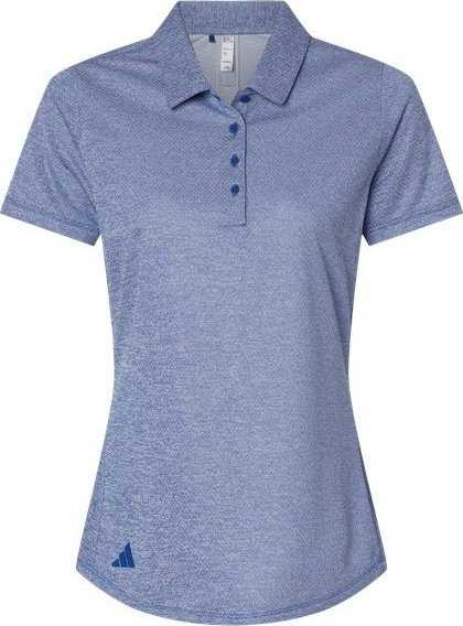 Adidas A592 Women's Space Dyed Polo - Collegiate Royal Melange