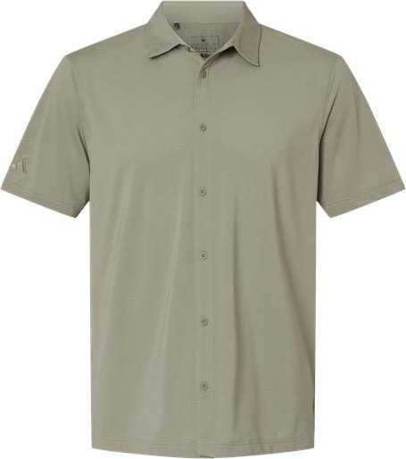 Adidas A595 Button Down Short Sleeve Shirt - Silver Pebble