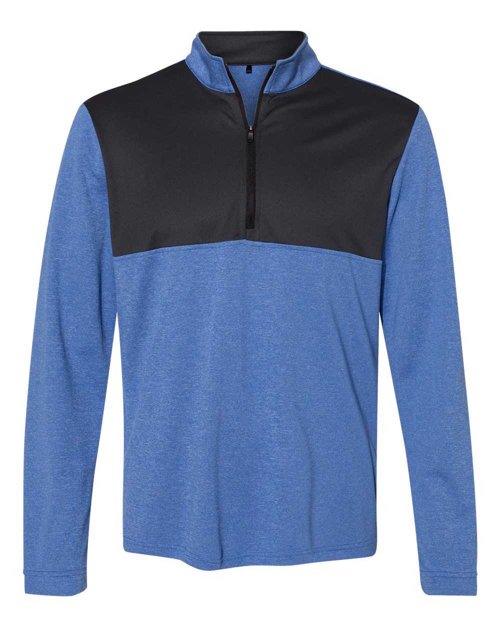 Adidas A280 Lightweight Quarter-Zip Pullover - Collegiate Royal Heather Carbon