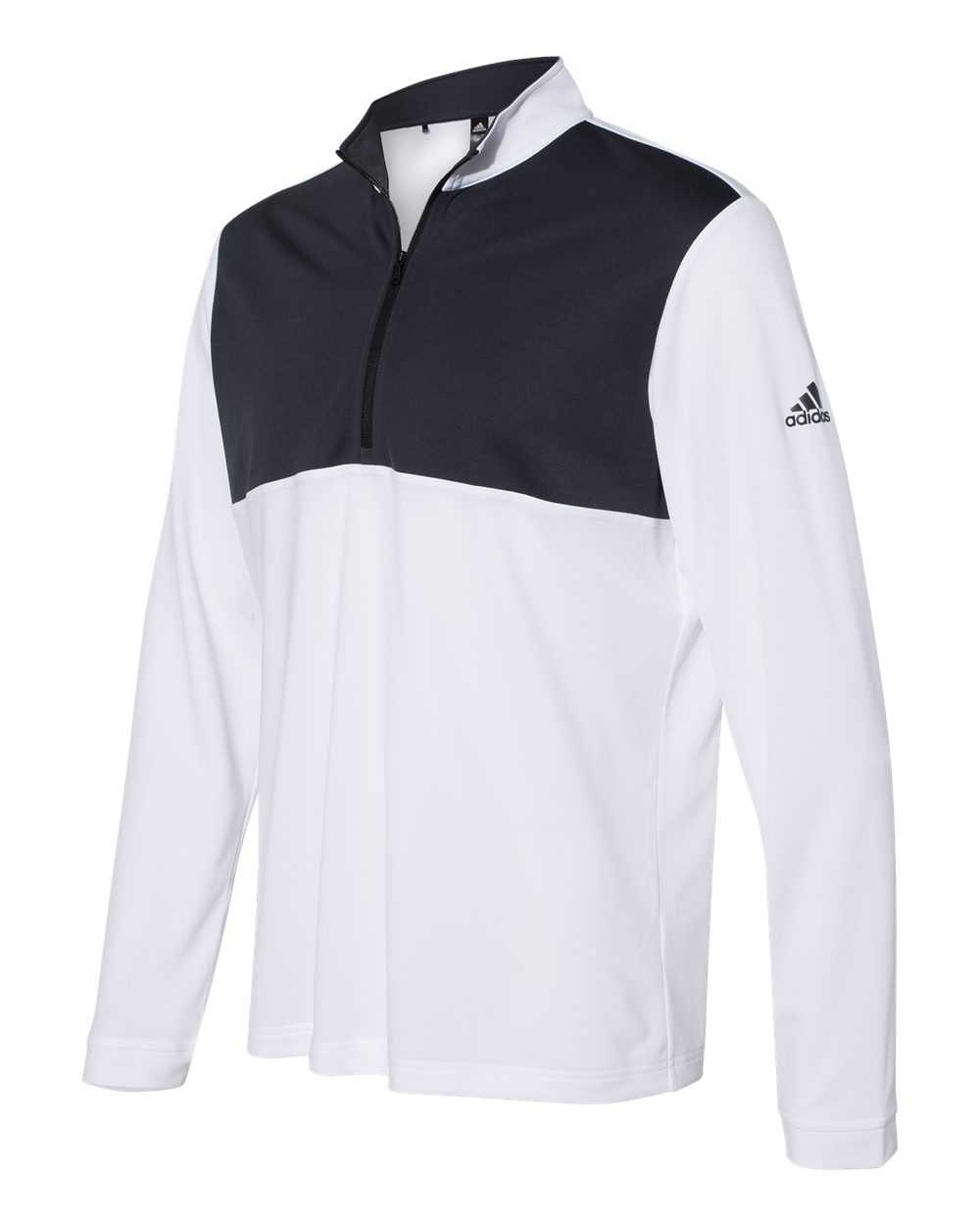 Adidas A280 Lightweight Quarter-Zip Pullover - White Carbon