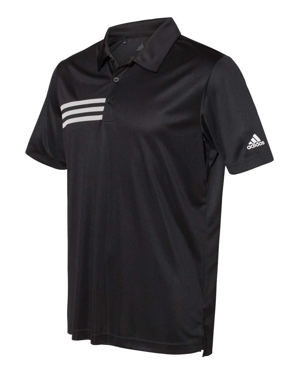 Adidas A324 3-Stripes Chest Sport Shirt - Black White