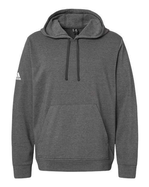 Adidas A432 Fleece Hooded Sweatshirt - Dark Grey Heather