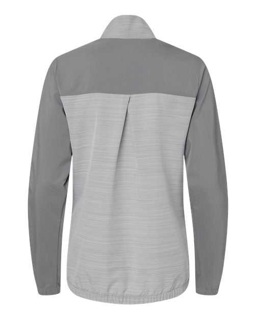 Adidas A547 Women's Heather Block Full-Zip Wind Jacket - Grey Three Grey Three Heather