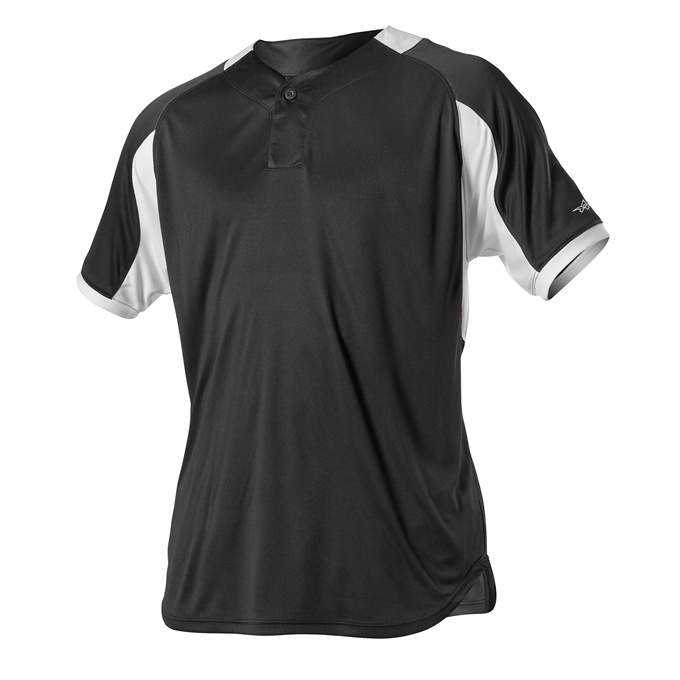 Alleson Athletic 5081B Adult Baseball Jersey - Black White