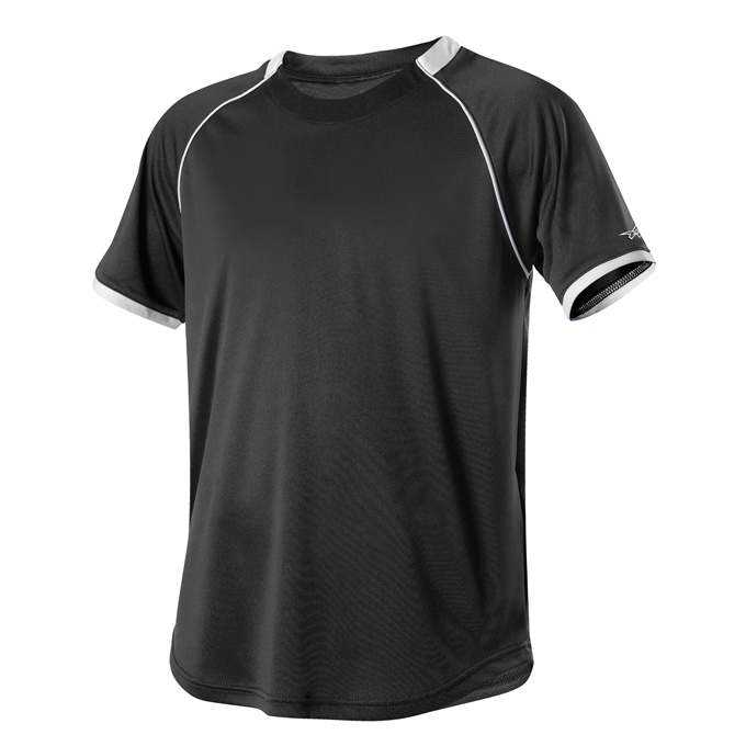 Alleson Athletic 508C1Y Youth Baseball Jersey Crew Neck - Black White