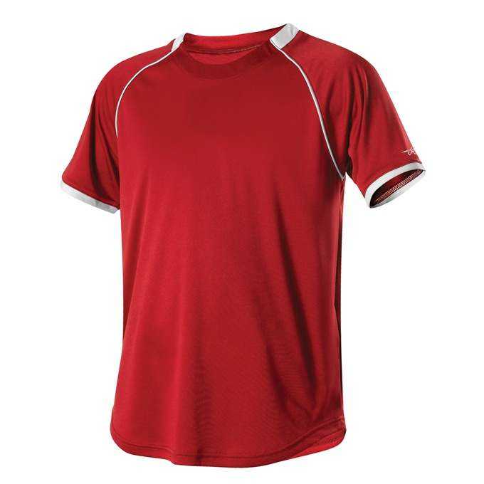 Alleson Athletic 508C1Y Youth Baseball Jersey Crew Neck - Red White