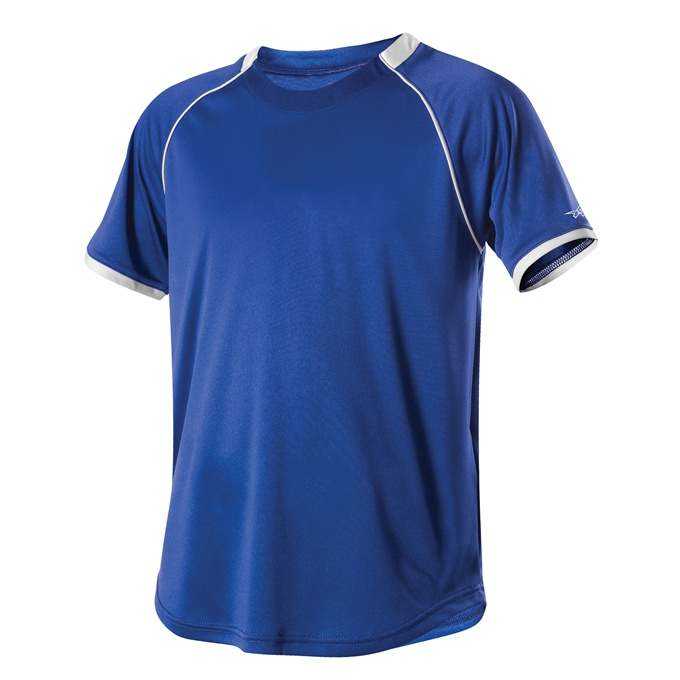 Alleson Athletic 508C1Y Youth Baseball Jersey Crew Neck - Royal White