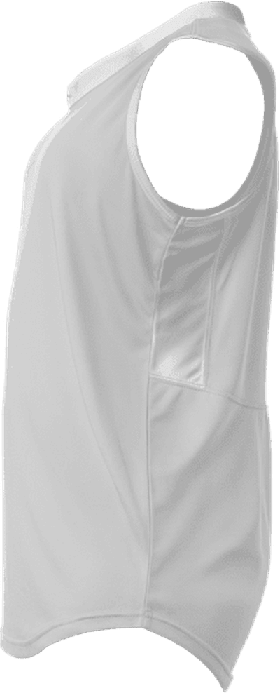 Alleson Athletic 522XVG Girl's Slide Vneck Sleeveles - White