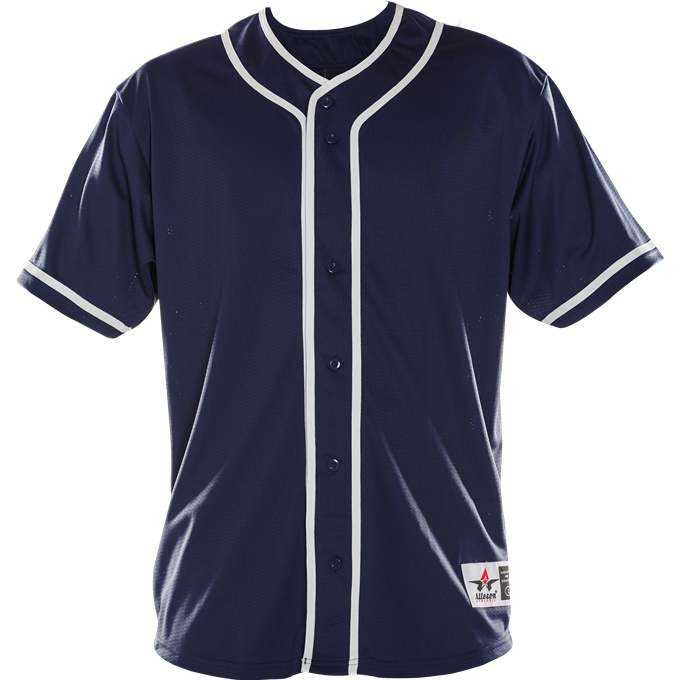 Alleson Athletic 52MBBJ Adult Diamond Jersey - Navy White