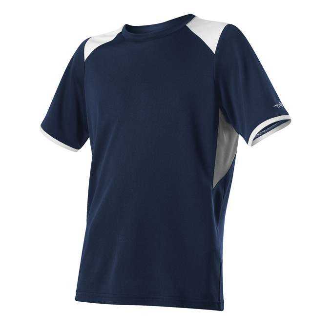 Alleson Athletic 530CJY Youth Baseball Crew Neck Jersey - Navy Grey White