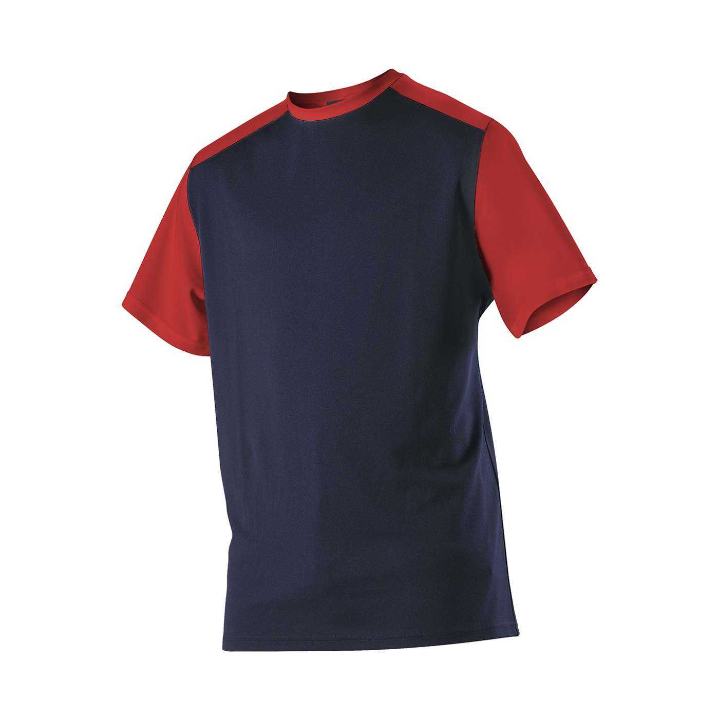 Alleson Athletic 532CJY Youth Crew Neck Baseball Jersey - Navy Red