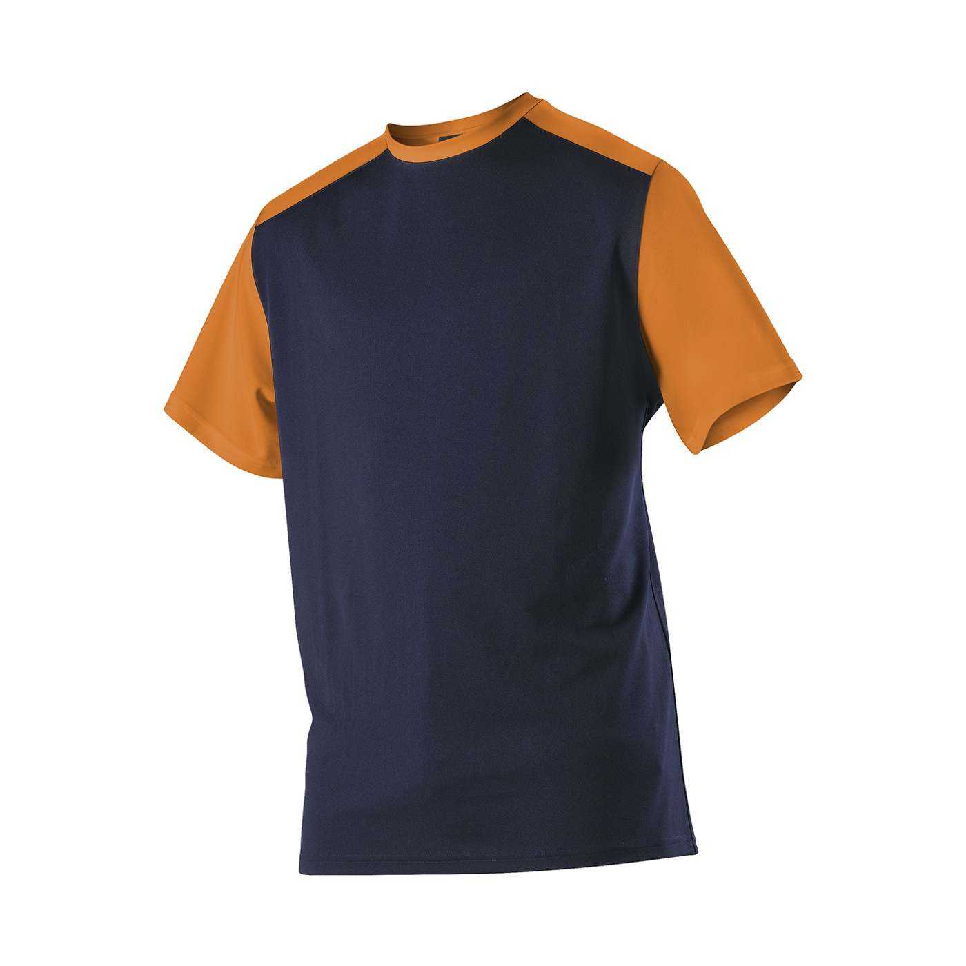 Alleson Athletic 532CJ Adult Crew Neck Baseball Jersey - Navy Burnt Orange