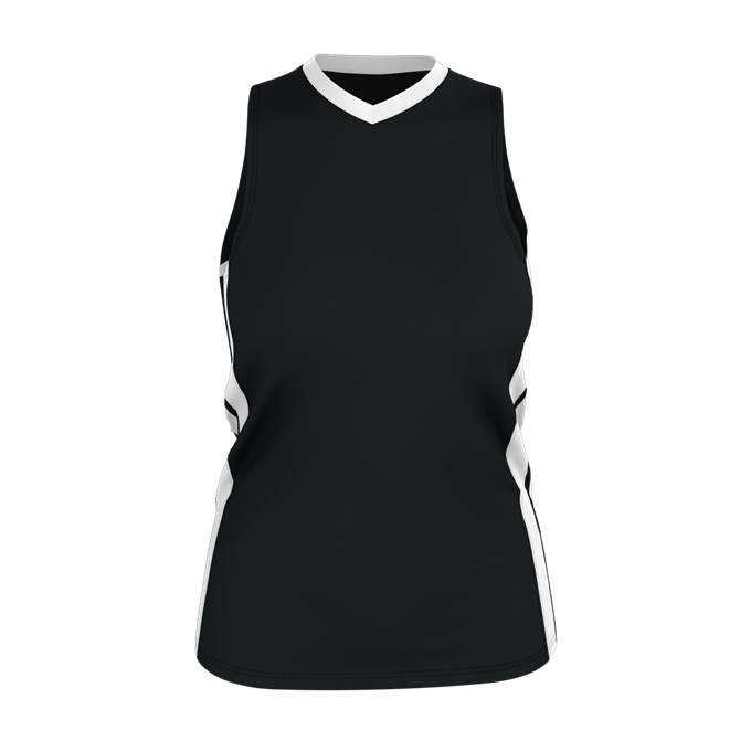 Alleson Athletic 538JW Womens Single Ply Basketball Jersey - Black White