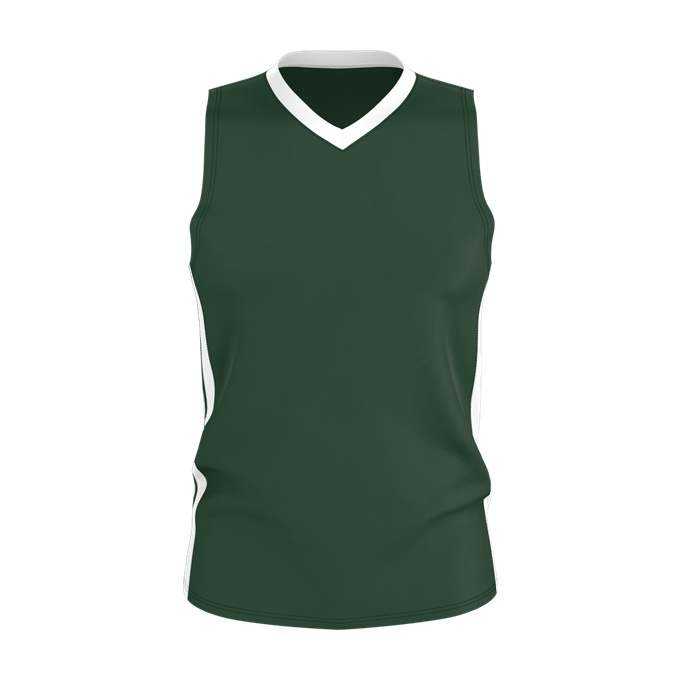 Alleson Athletic 538JY Youth Single Ply Basketball Jersey - Forest White