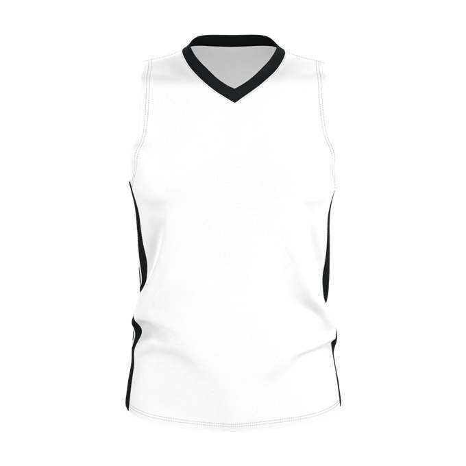 Alleson Athletic 538JY Youth Single Ply Basketball Jersey - White Black