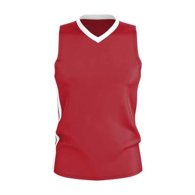 Alleson Athletic 538J Mens Single Ply Basketball Jersey - Red White