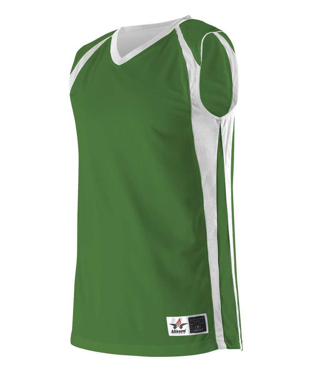 Alleson Athletic 54MMRY Youth Reversible Basketball Jersey - Kelly White