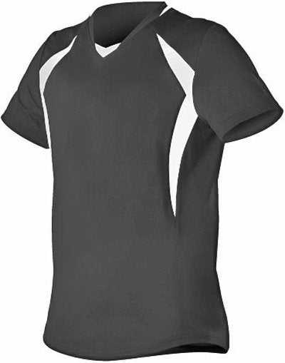 Alleson Athletic 552JW Women's Short Sleeve Fastpitch Jersey - Black White