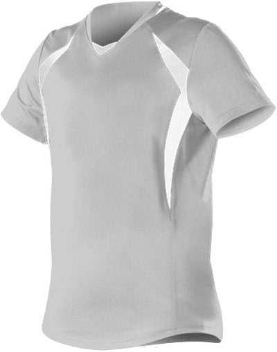 Alleson Athletic 552JW Women's Short Sleeve Fastpitch Jersey - Gray White