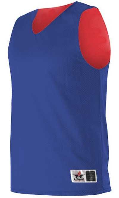 Alleson Athletic 560RY Youth Reversible Mesh Tank - Royal Scarlet