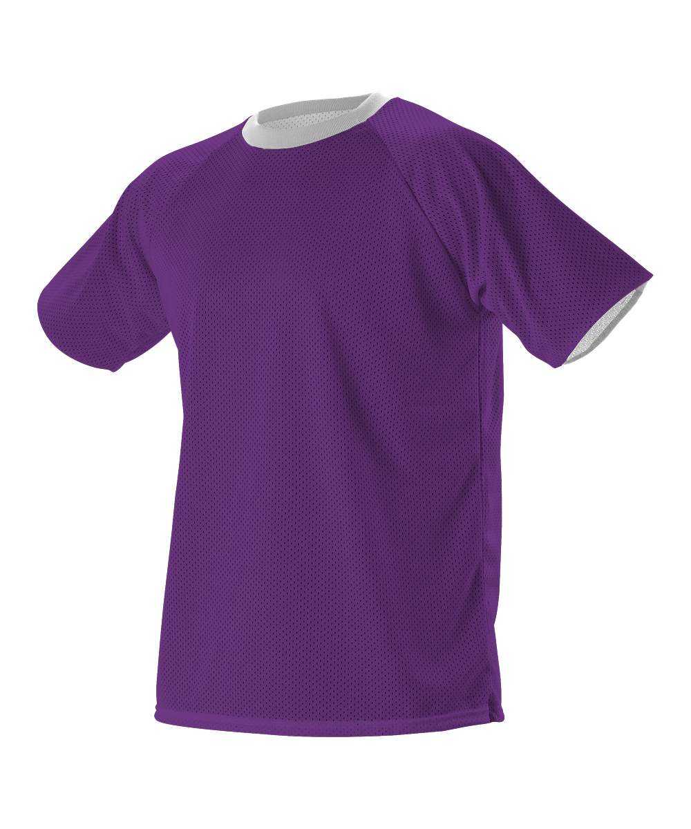 Alleson Athletic 56REV Adult Extreme Mesh Reversible Jersey - Purple White