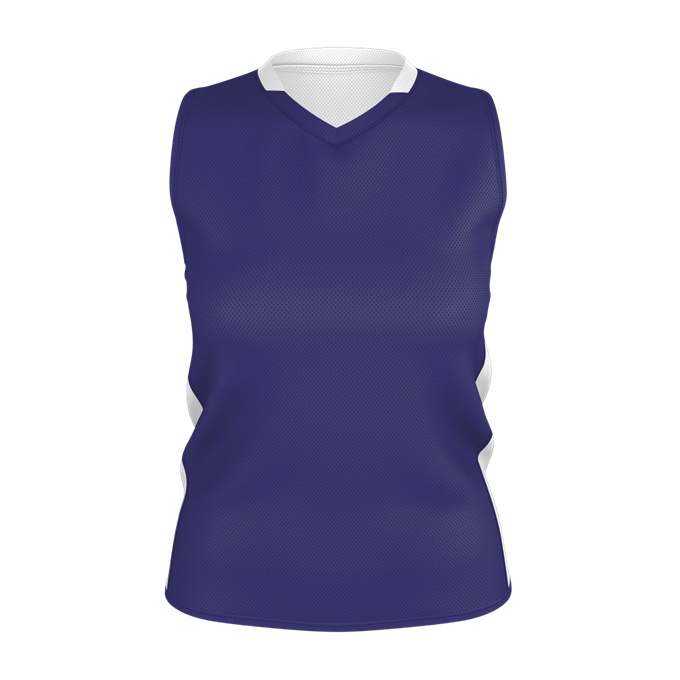 Alleson Athletic 589RSPW Womens Single Ply Reversible Jersey - Purple White