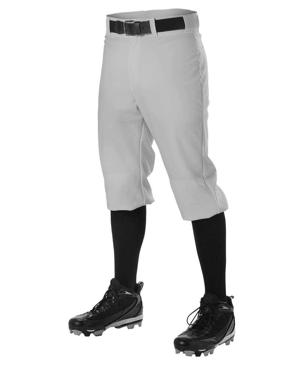 Alleson Athletic 605PKN Adult Baseball Knicker Pant - Gray