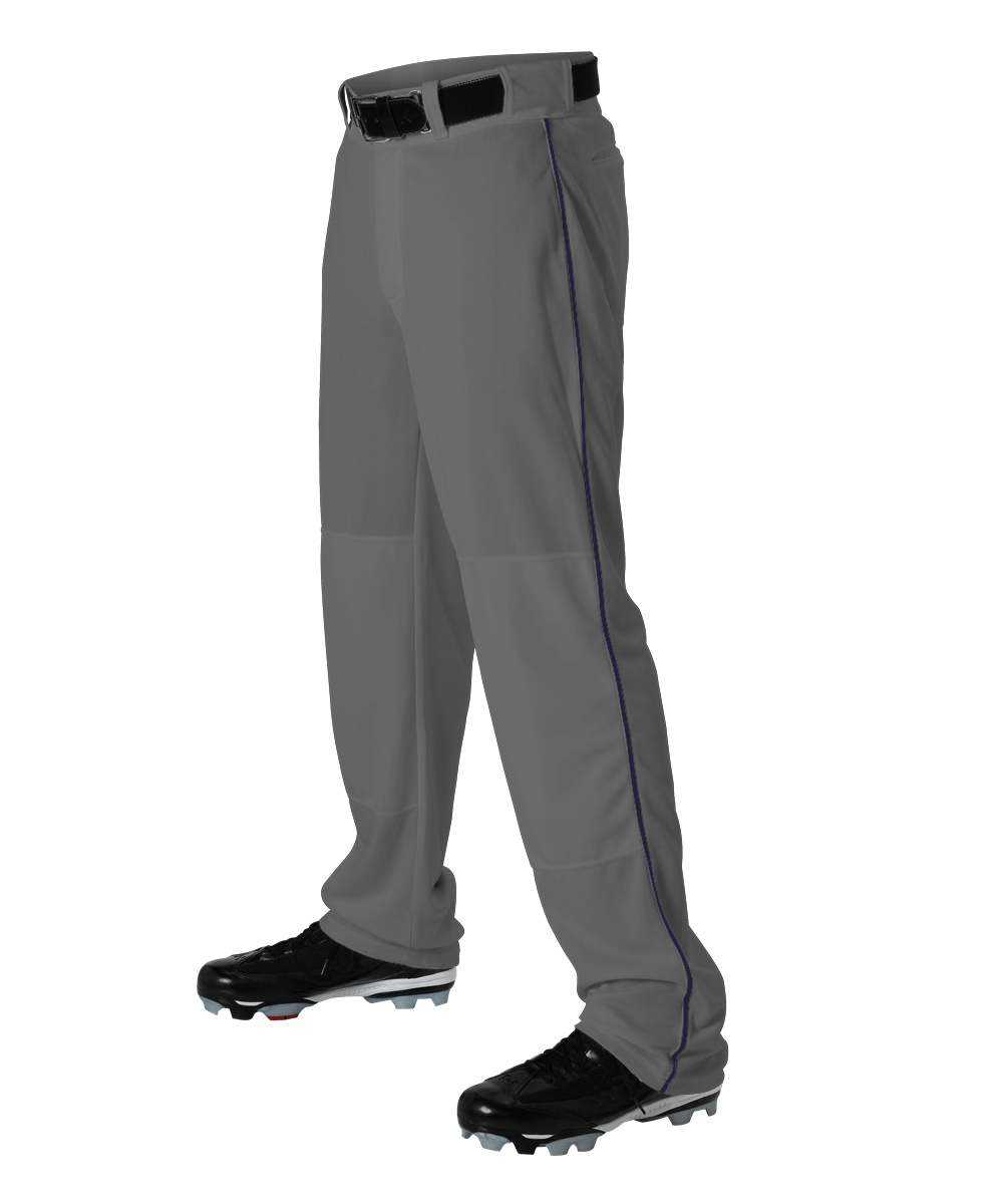 Alleson Athletic 605WLBY Youth Baseball Pant with Braid - Charcoal Navy