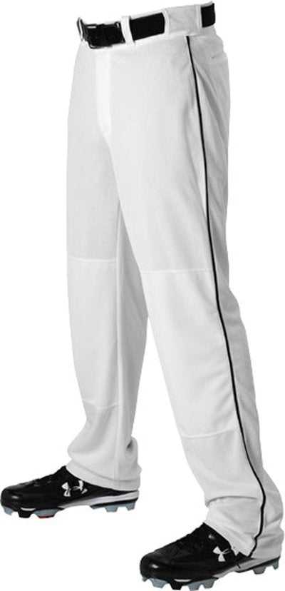 Alleson Athletic 605WLB Adult Baseball Pant with Braid - White Black