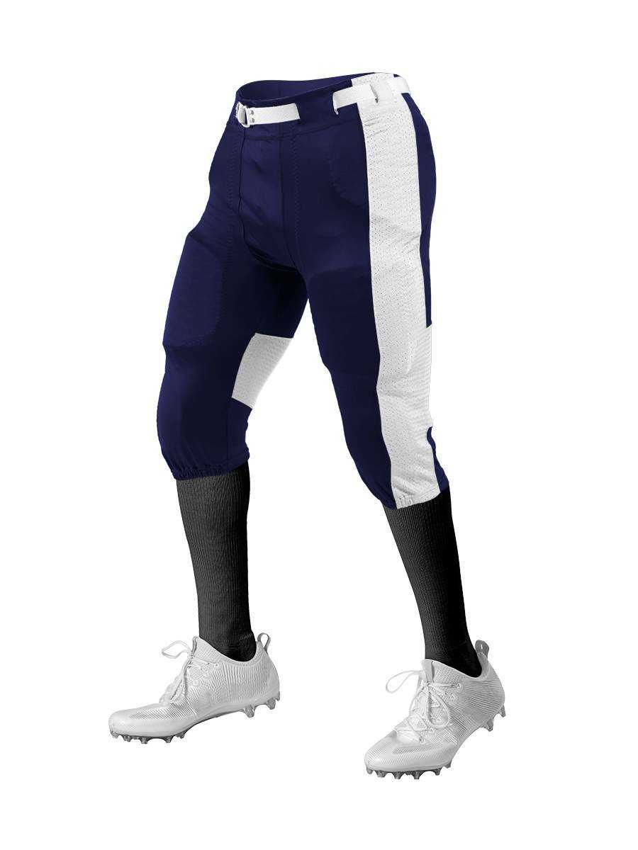 Alleson Athletic 650SLA Adult Press Football Pant (Pads Not Included) - Navy White