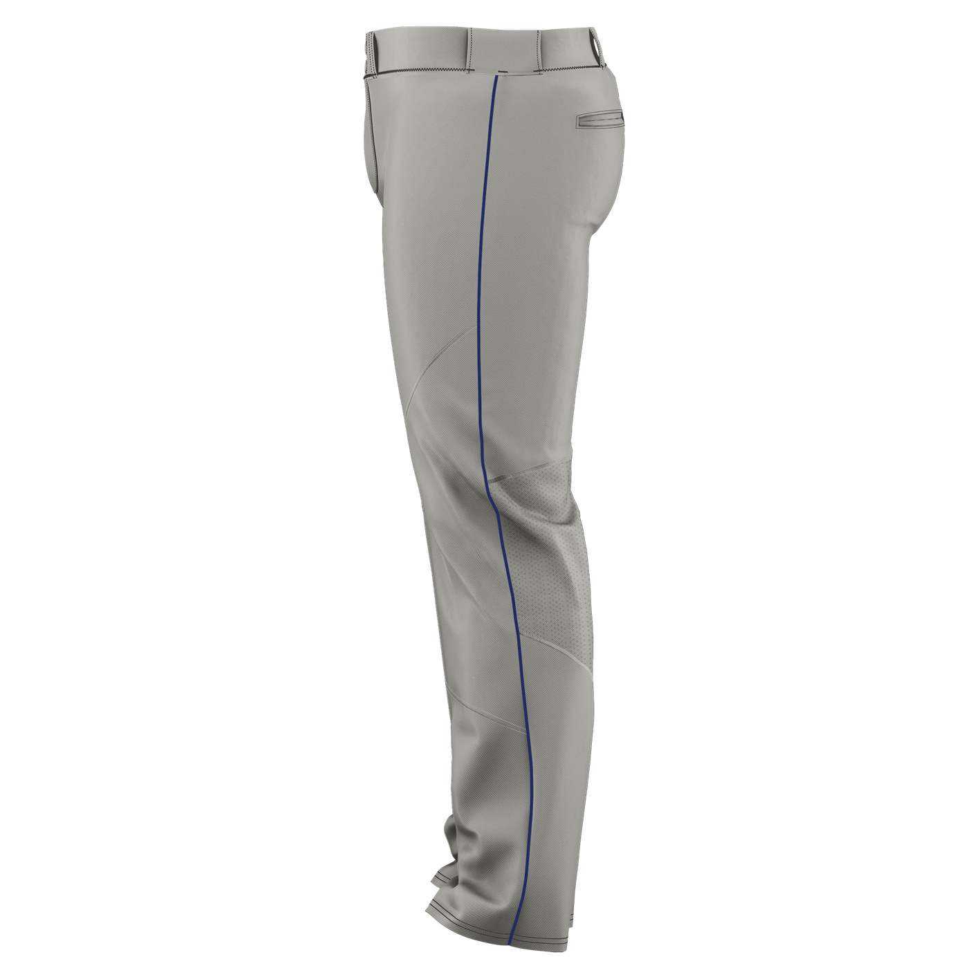 Alleson Athletic 655WLBY Youth Crush Premier Braided Baseball Pant - Grey Royal