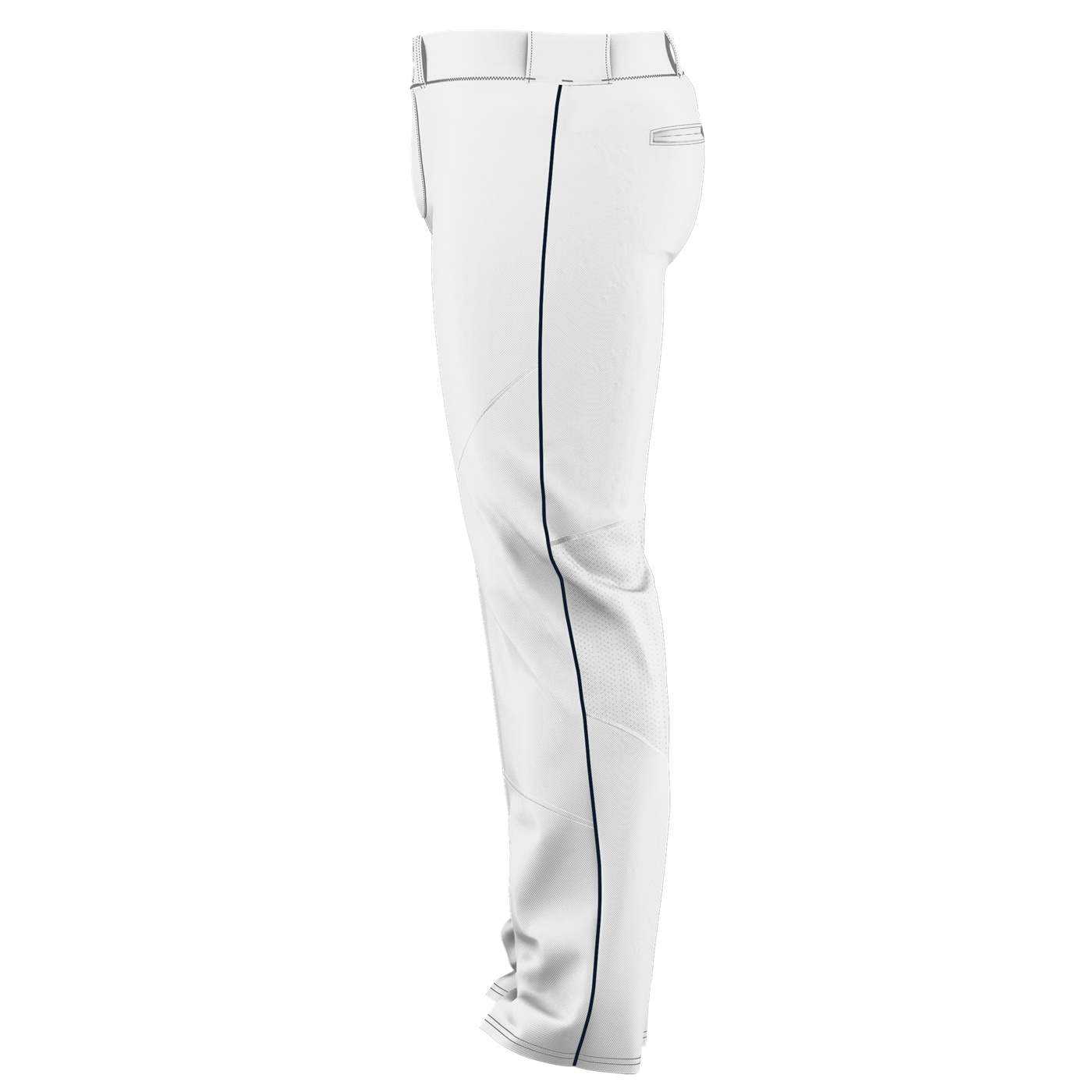 Alleson Athletic 655WLB Adult Crush Premier Braided Baseball Pant - White Navy