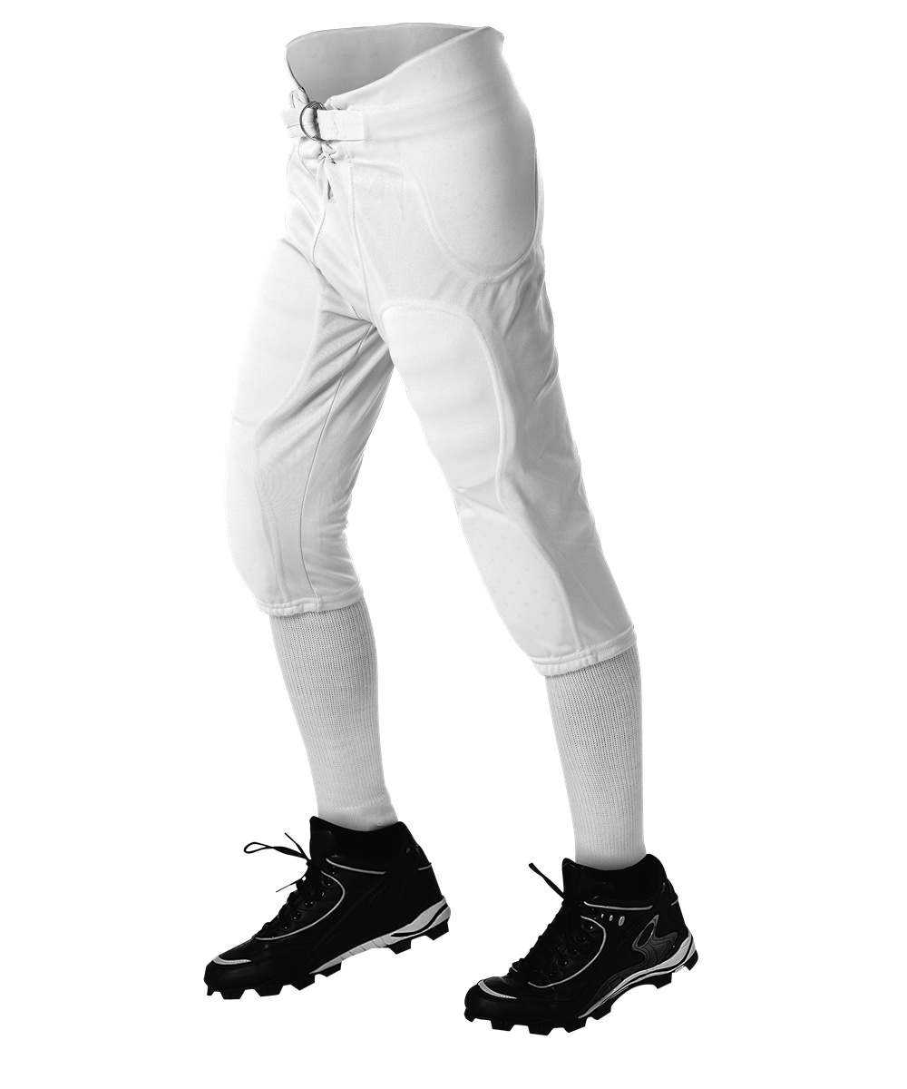 Alleson Athletic 687P Adult Solo Football Pant (Pads Not Included) - White