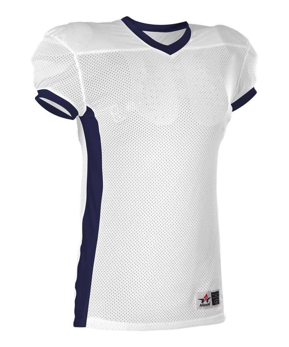 Alleson Athletic 750EY Youth Football Jersey - White Navy