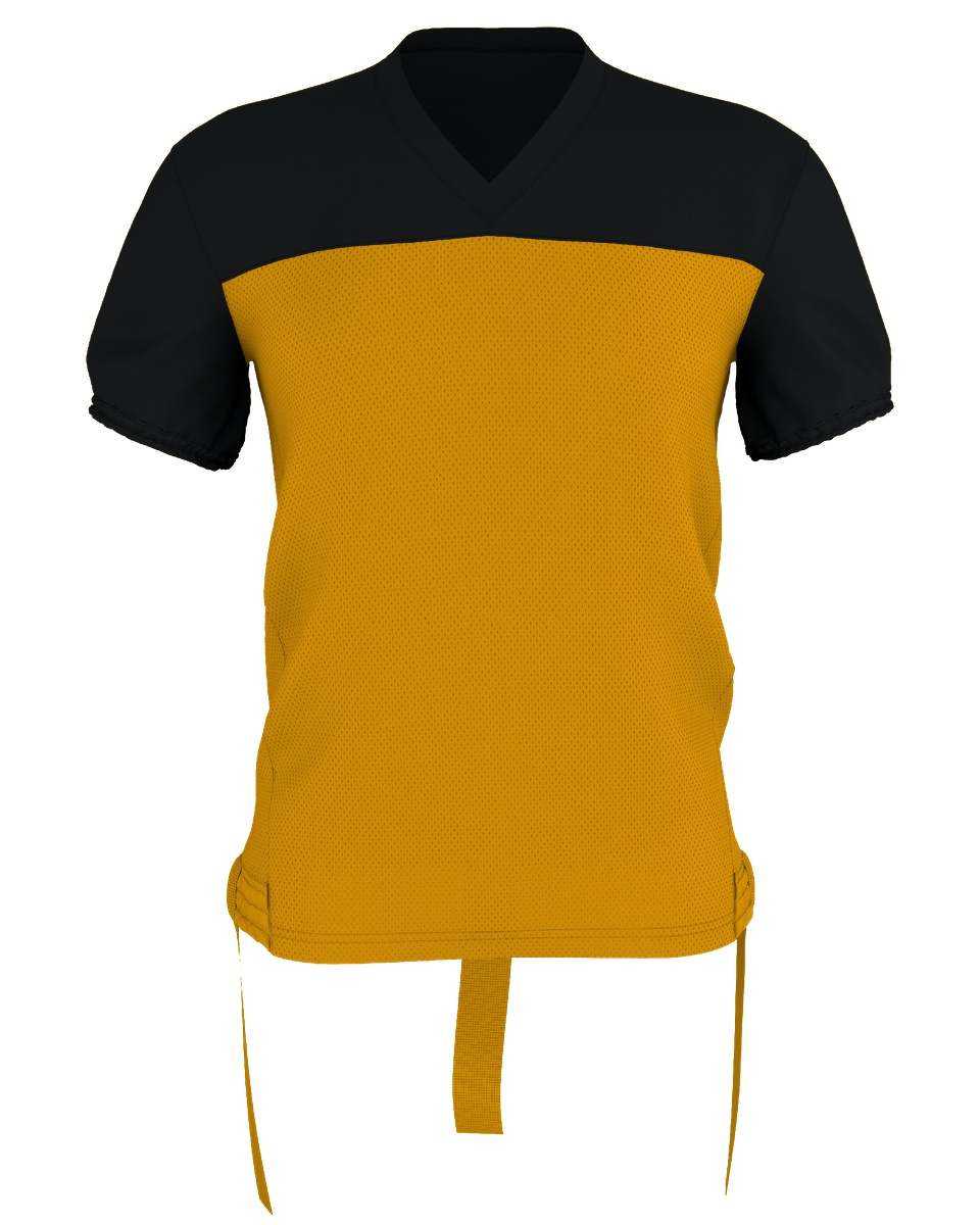 Alleson Athletic 762FFJ Adult Hero Flag Football Jersey - Gold Black