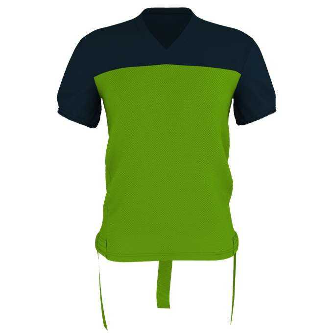 Alleson Athletic 762FFJ Adult Hero Flag Football Jersey - Lime Navy