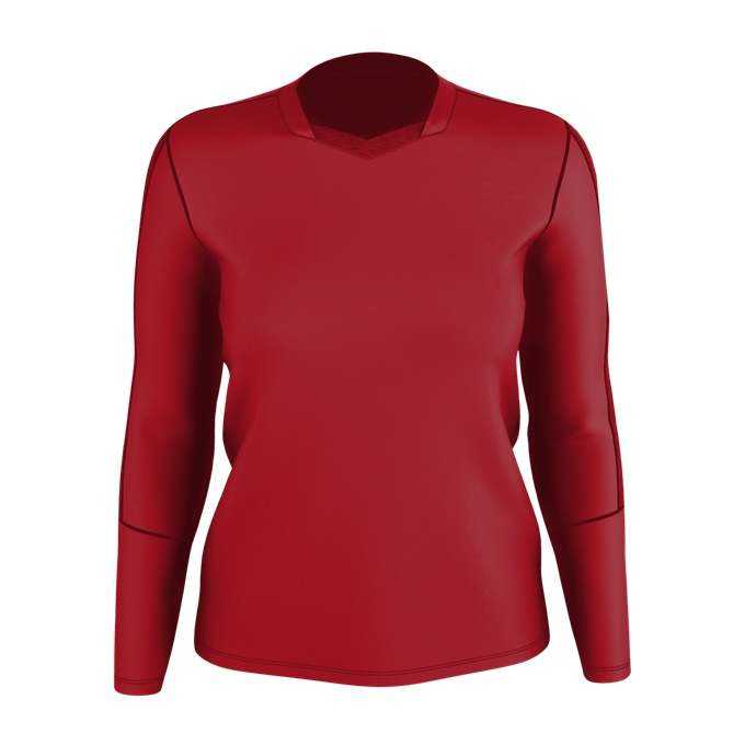 Alleson Athletic 831VLJG Girls Dig Long Sleeve Volleyball Jersey - Red Heather Red