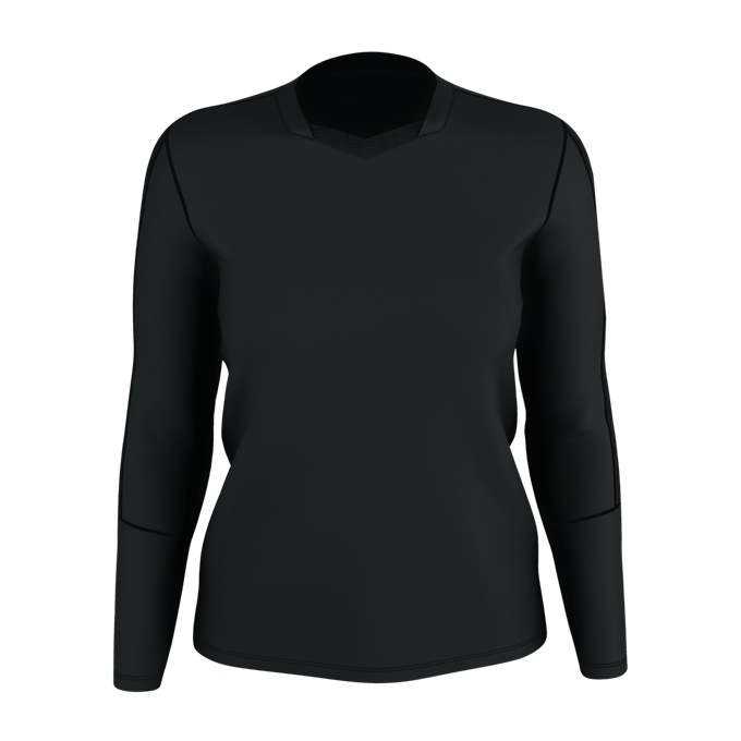 Alleson Athletic 831VLJW Womens Dig Long Sleeve Volleyball Jersey - Black Black Heather